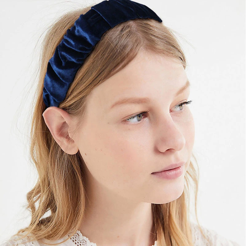 Ободок для волос Женский бархатный винтажный зимний Бандаж с ободком простой