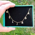 Индивидуальные большие ожерелья-подвески для женщин из нержавеющей стали с фианитами