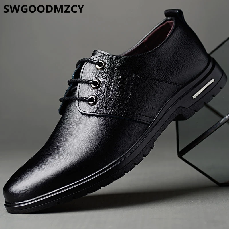 Мужские строгие туфли оксфорды из натуральной кожи модельные ботинки Роскошные
