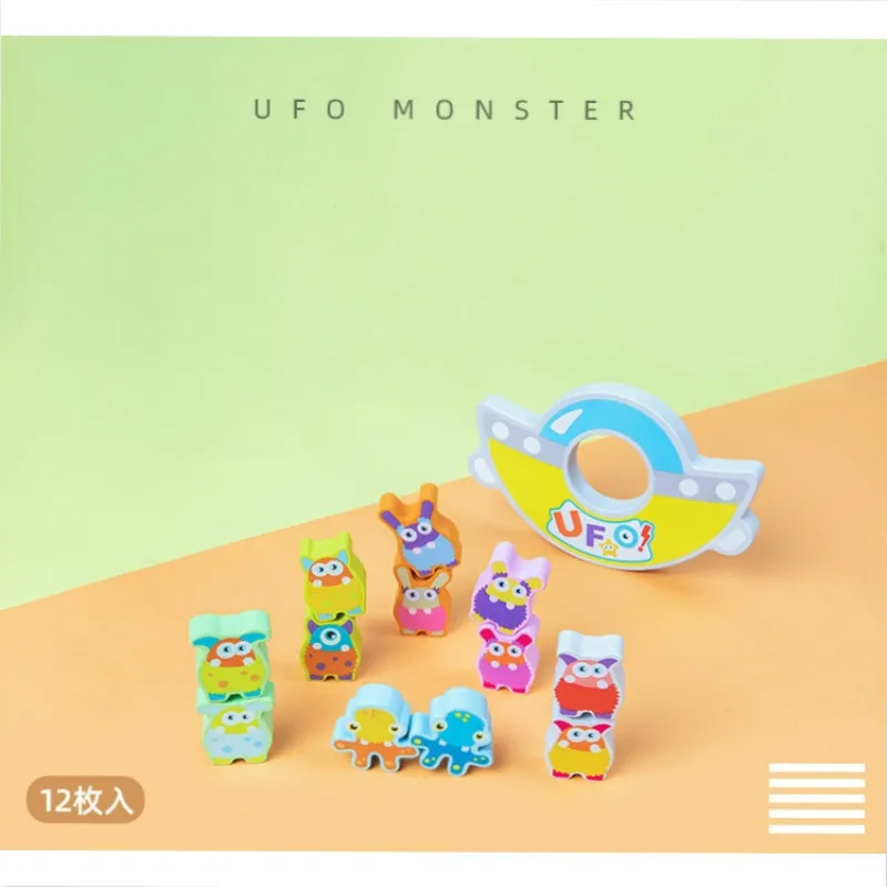 НЛО инопланетянин балансирующие деревянные блоки детский строительный блок