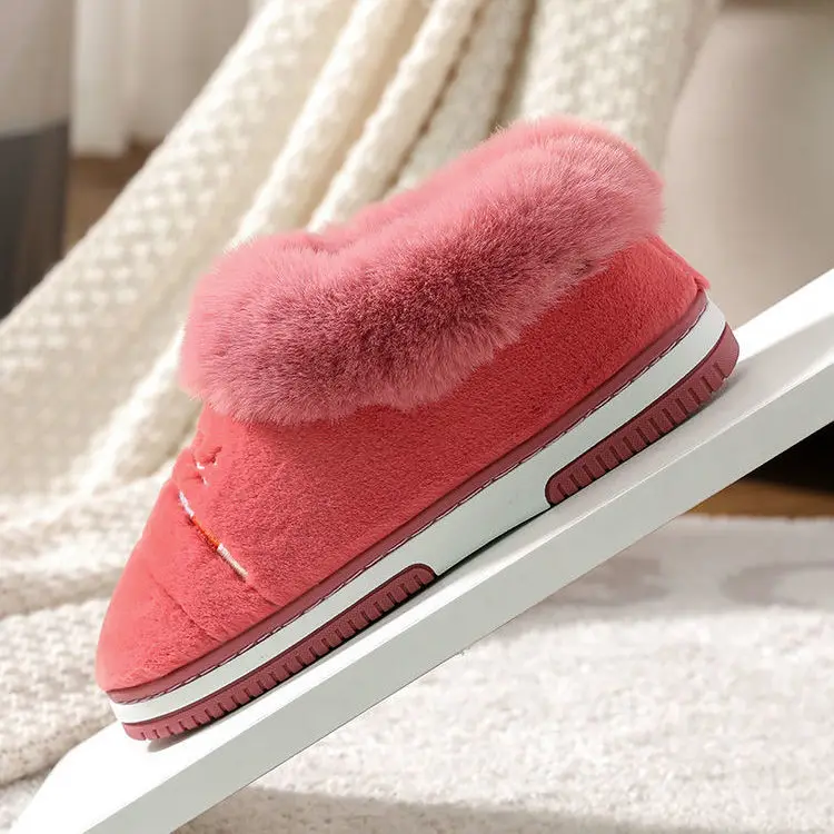 Зимние 2021 теплые мягкие женские хлопковые тапочки для влюбленных модные