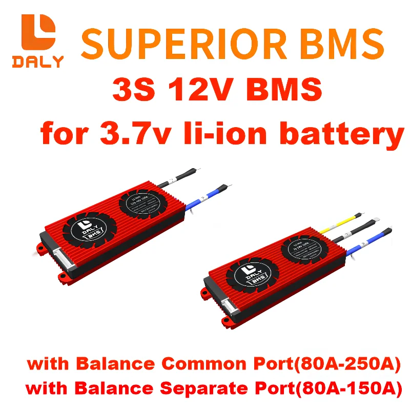 

Daly Bms 3s 12v 80A 100A 120A 150A 18650 3.7v Li Ion Batterie 11.1v Balance Bms System for Lithium Ion Battery Pack