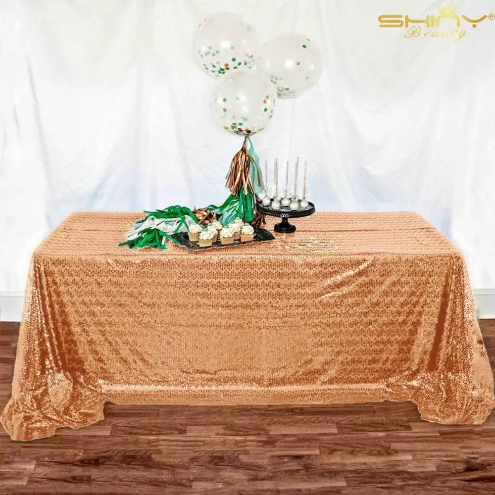 Скатерть с блестками розовое золото 72x72 дюймов вечерние скатерть для кухонного
