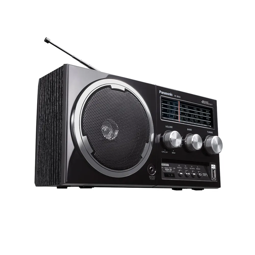 Panasonic Портативный Радиоприемник RF-800UEE1-K FM SW MW 4-полосный прием ретро дизайн USB |