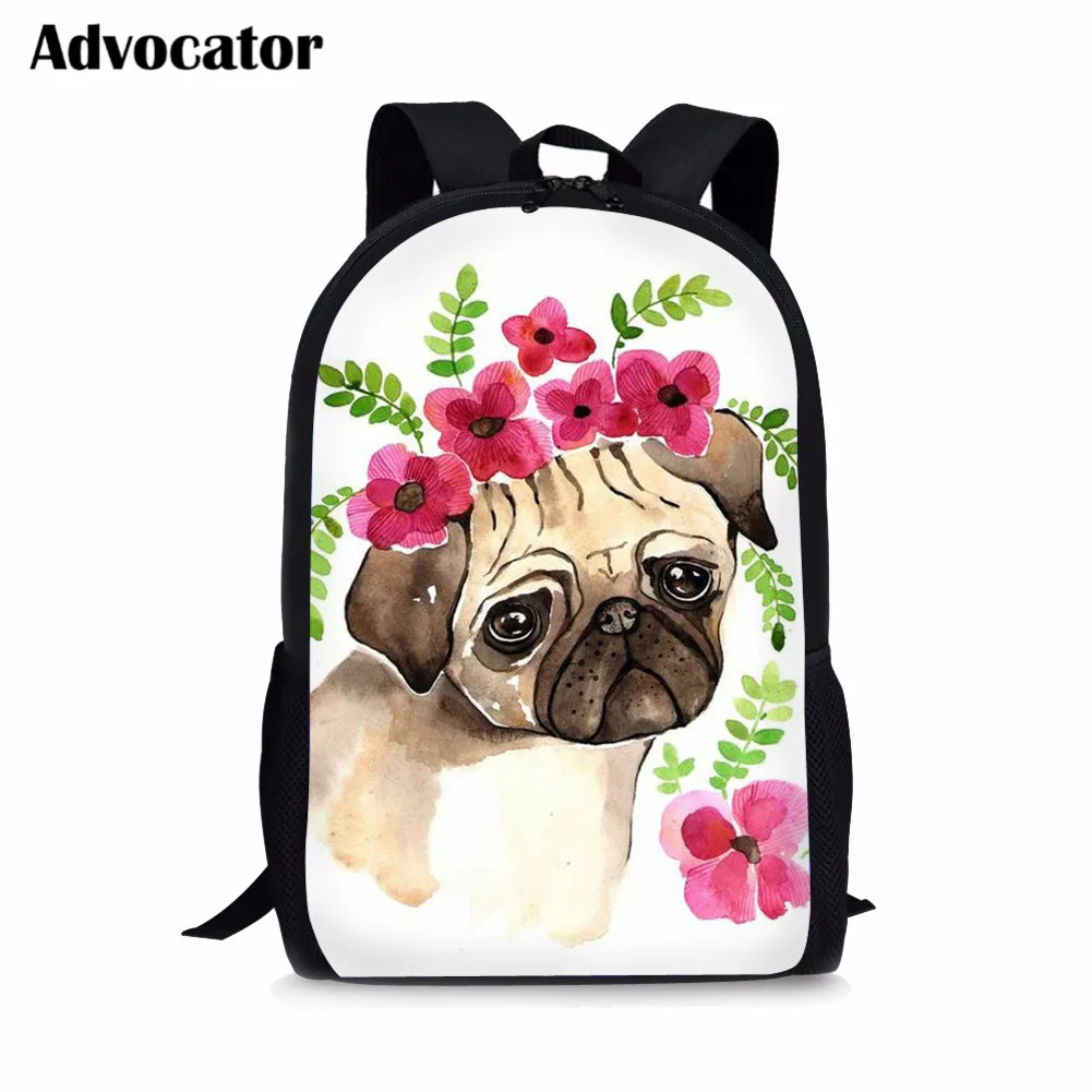 Advocator New Garland Animal Cute Dog Pattern Schoolbags for Teenager Waterproof School Bag Set for Girls Bookbag Kids Backpack