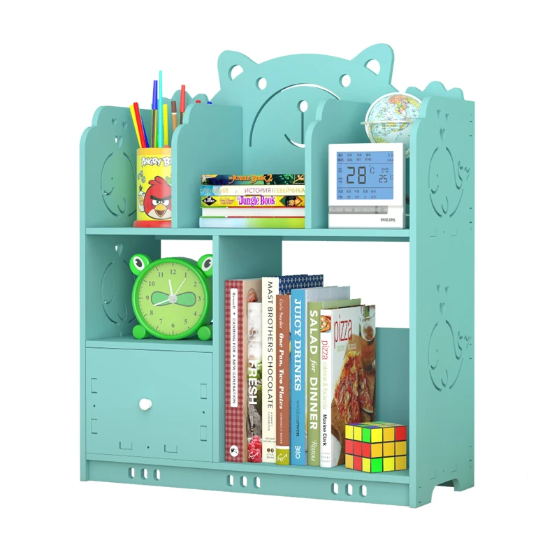Настольная книжная полка небольшой творческий стол книжный шкаф студент простая