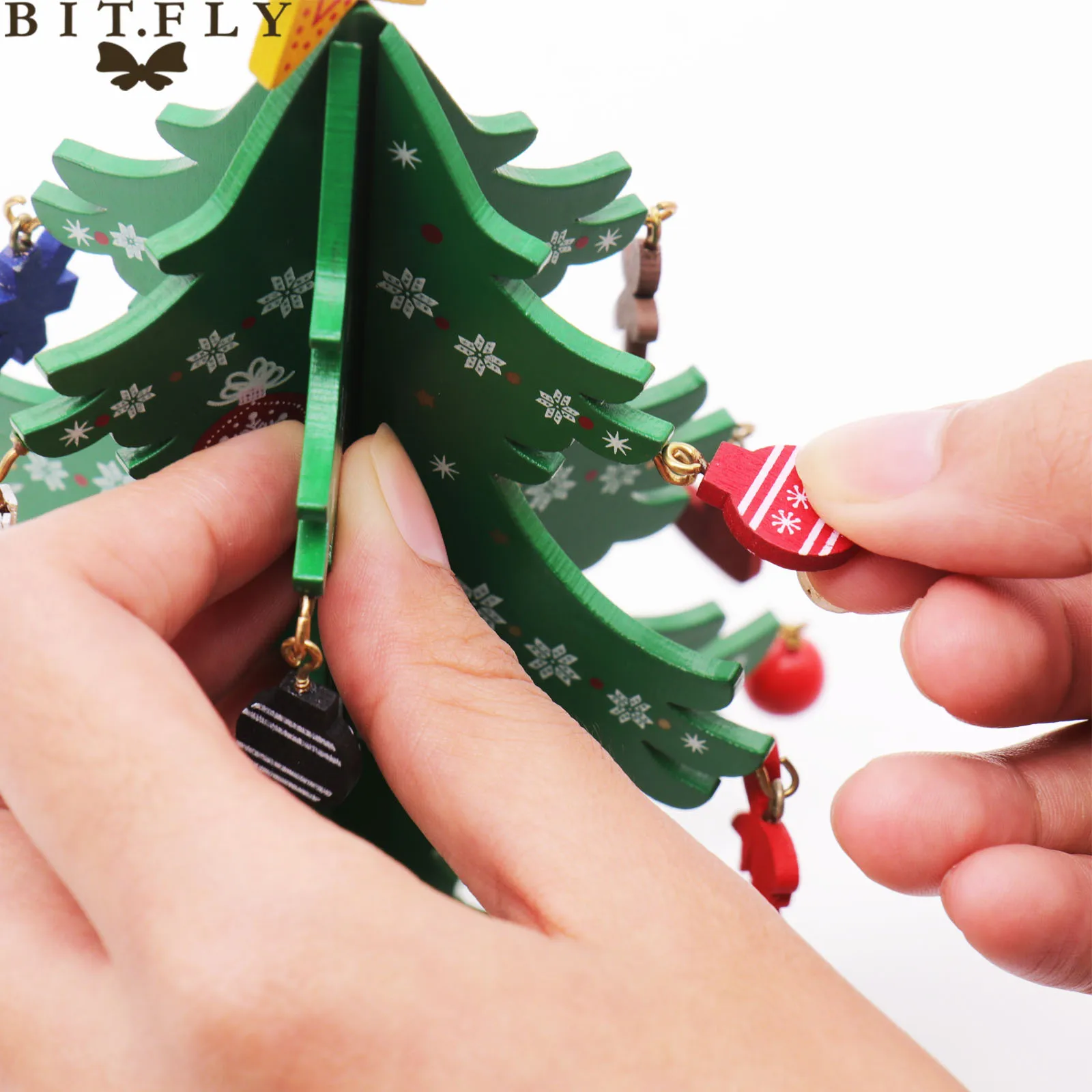 Фотообои 13x17 см 3D проекция новый год праздник домашние деревянные украшения