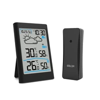 baldr wireless weather forecast inoutdoor thermometer hygrometer big screen home weather station digital alarm clock sensor