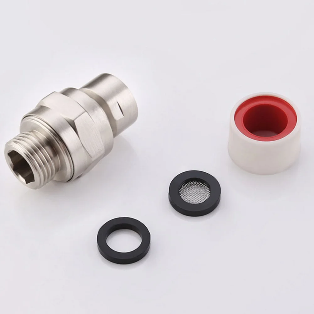 

1Pc Copper Shower Sprayer Connector Bathroom Connector Silver