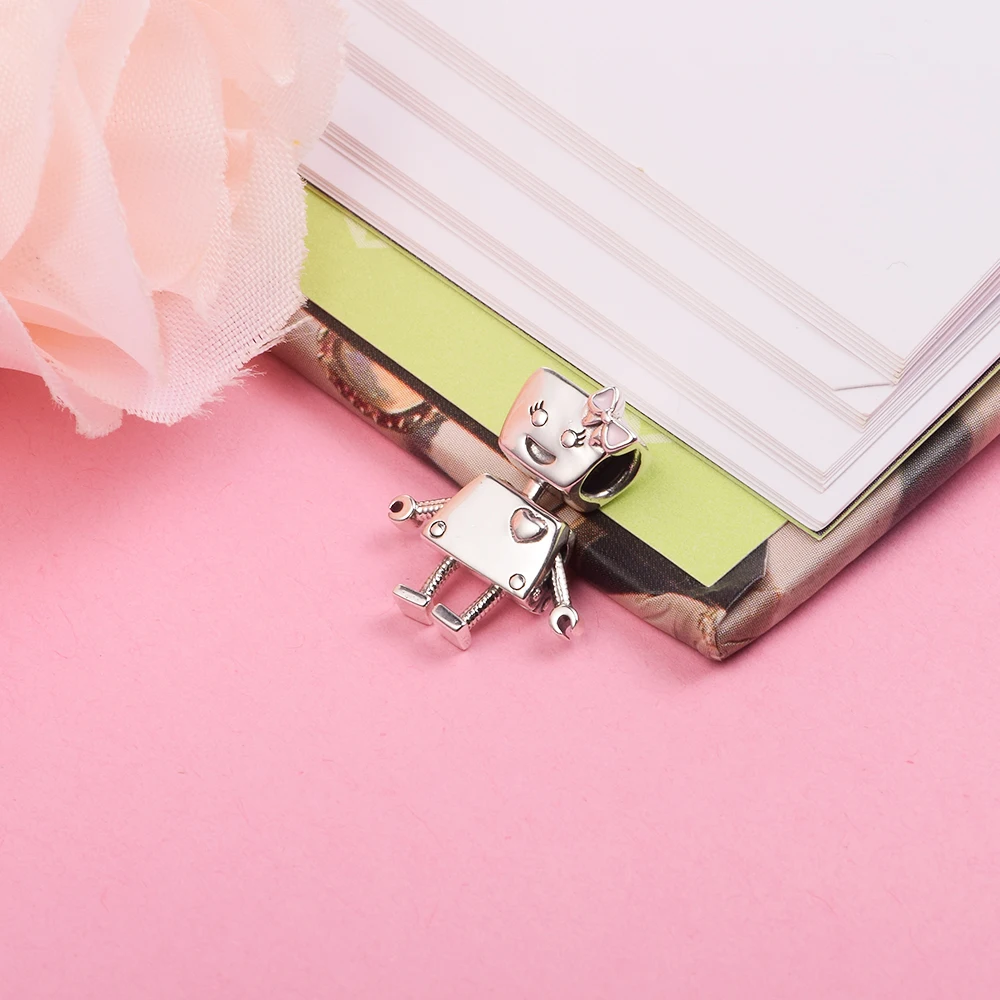 Подходят для браслетов-талисманов CKK бусины Bella Bot с розовой эмалью 100%