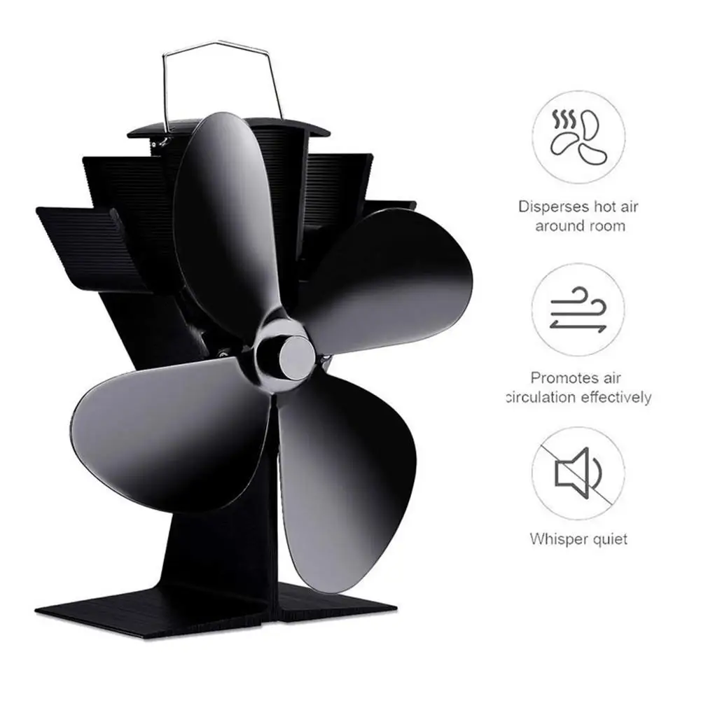 4 лезвия камин плита термометр с высокой тепловой мощностью дровяной печи