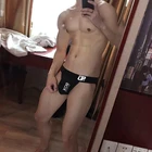 ORLVS пикантные Для мужчин нижнее белье Ракушки хлопковых рубашек, Ракушки Слип бикини Трусы-стринги Для мужчин стринги трусы Cuecas Гей Трусы M-2XL