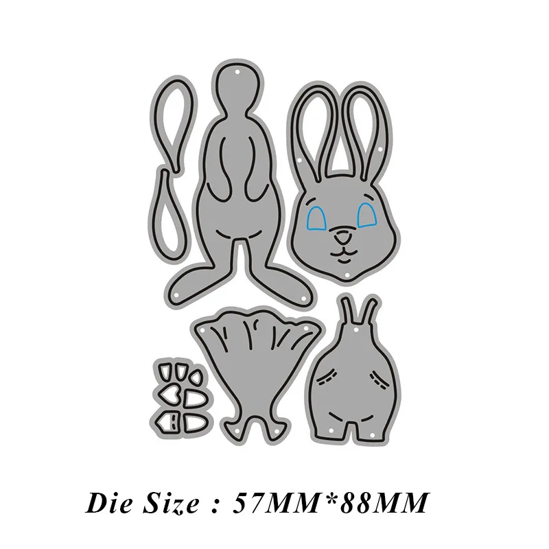 

Animal Rabbit Metal Cutting Dies Scrapbooking Craft Mold Cut Die Stencil Handmade Paper Card Make Template Embossing