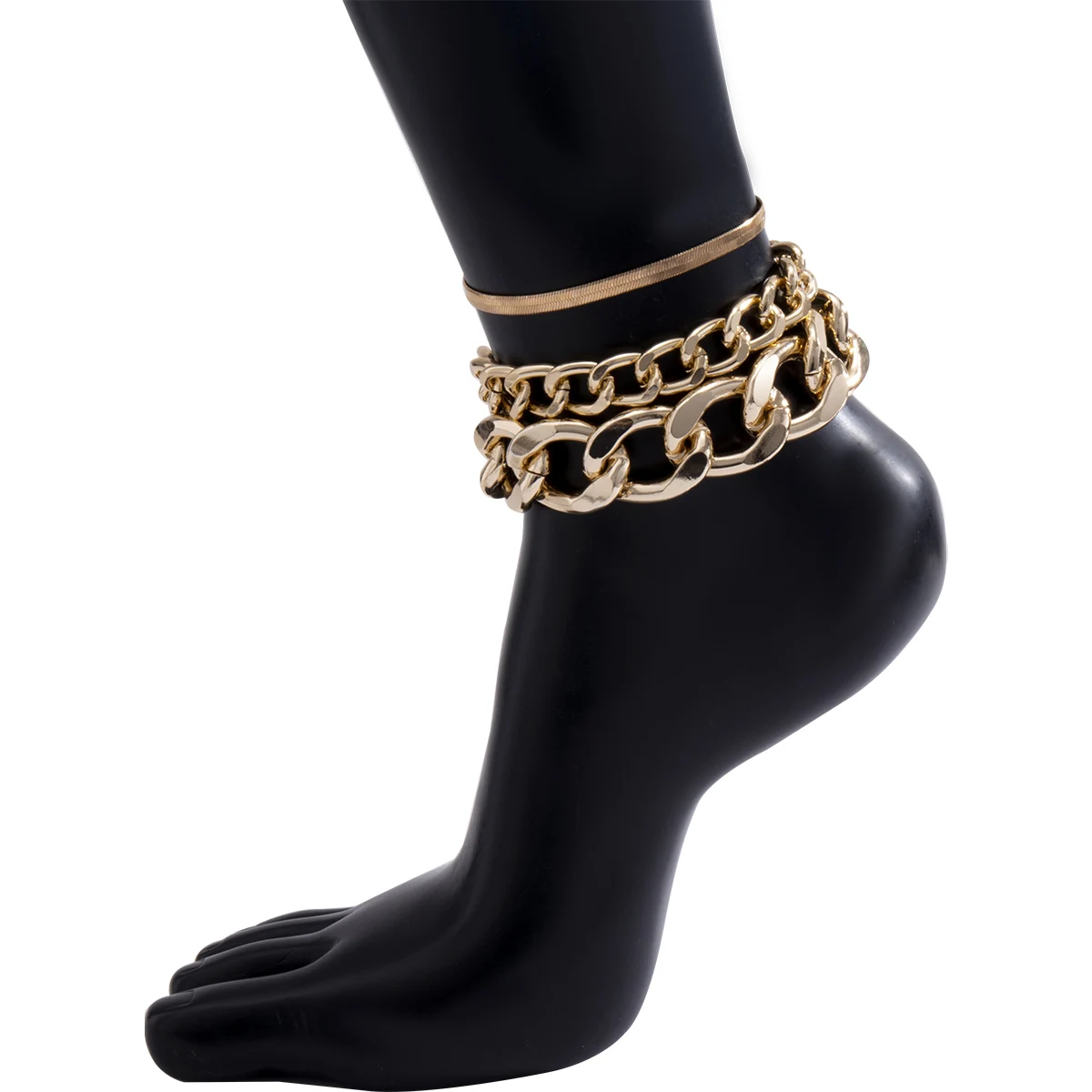 

Vintage Punk Multilayer Chunky Chain Anklets For Women Girls Hiphop Snake Chain Leg Ankle Anklet Bracelet 2021 New Jewelry Gift