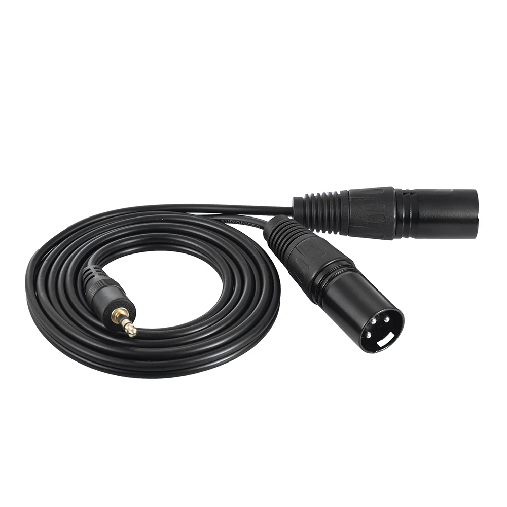 1.5m/ 5ft Audio Cable Cord Dual XLR Male to 3.5mm Male Plug for Electric Guitar Ukulele Bass Piano