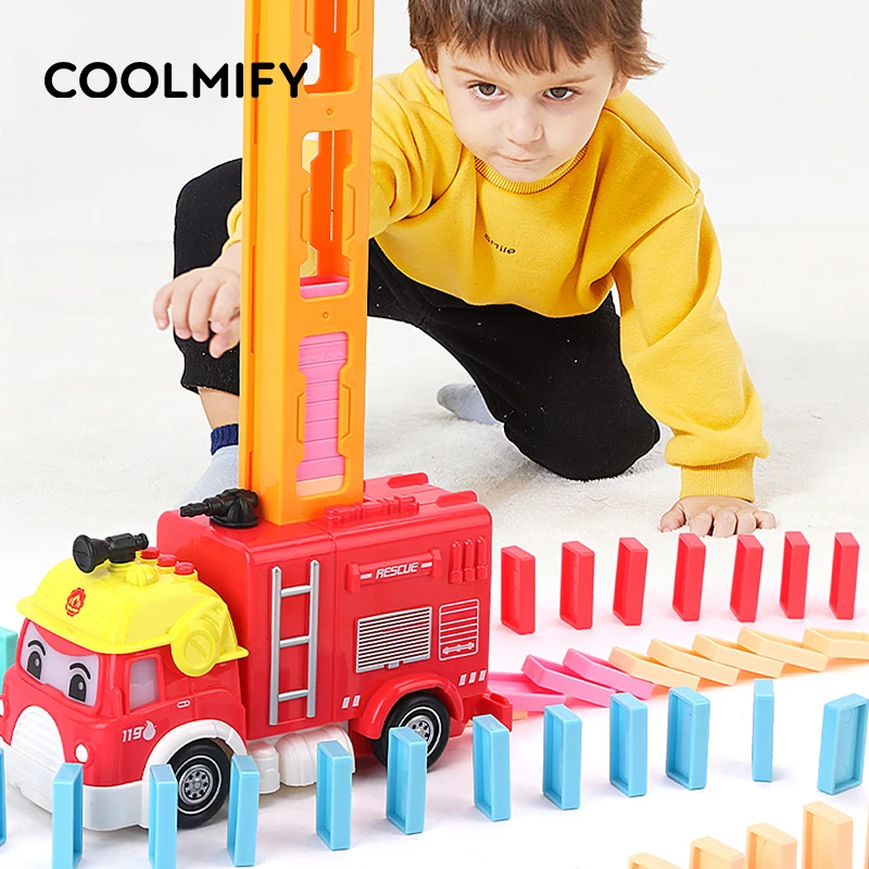 Набор детских игрушек поезда домино игрушки со звуком и подсветкой