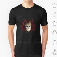 skull rose t shirt 100 cotton diy s 6xl toxic death tokyo ghoul demon skull skeleton gas mask masck sees it goth