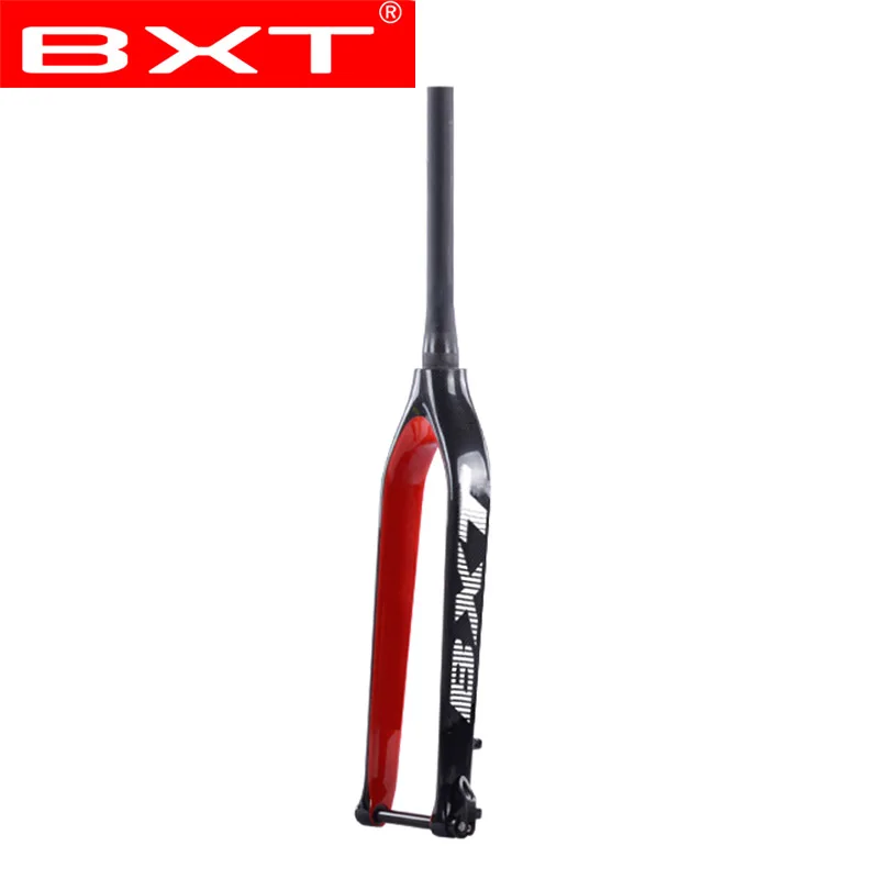 2020 BXT Full Carbon mtb fork 29er Mountain Bikes fork for bicycle parts Tapered tube Thru Axle 15mm Disc Rigid Bicycle Fork images - 6