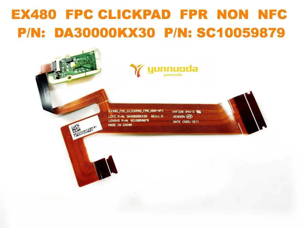 Оригинал для Lenovo Thinkpad X1 EX480 FPC CLICKPAD FPR NON NFC PN DA30000KX30 SC10059879 протестирован Бесплатная
