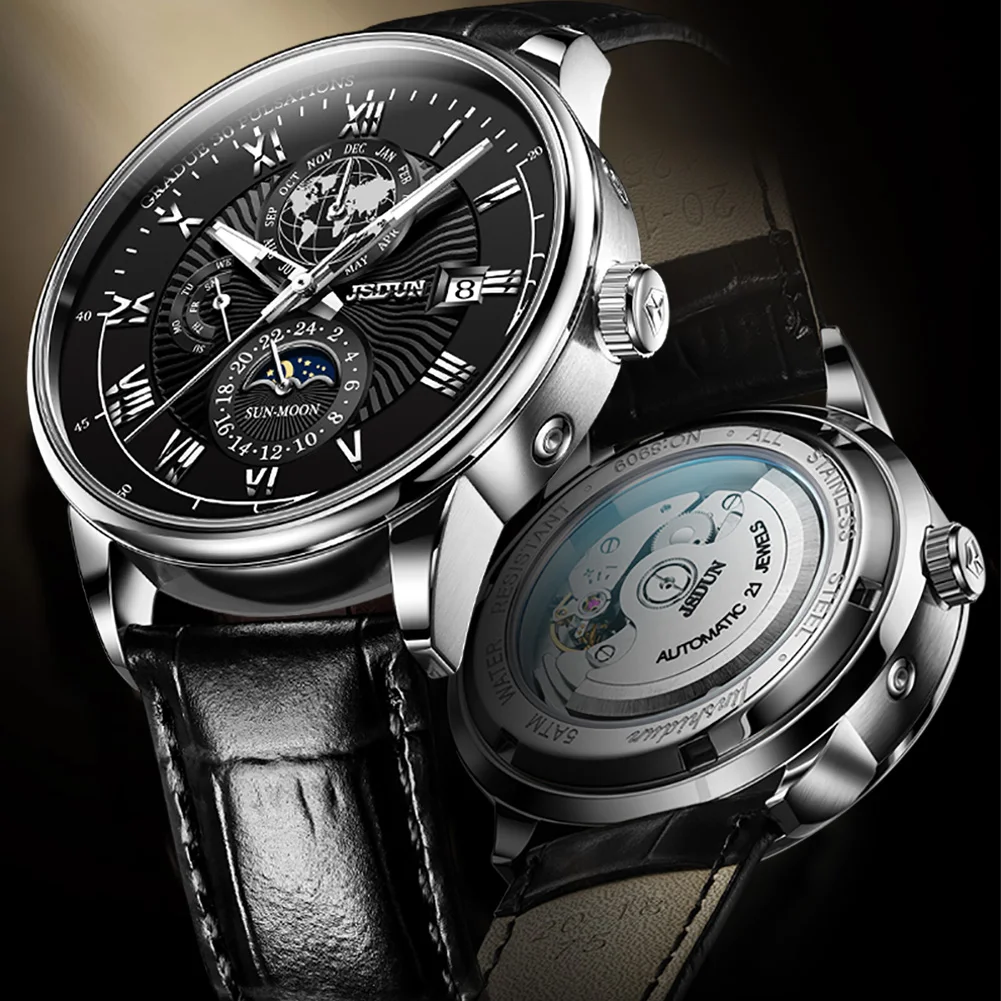Часы наручные JSDUN Мужские автоматические брендовые роскошные классические