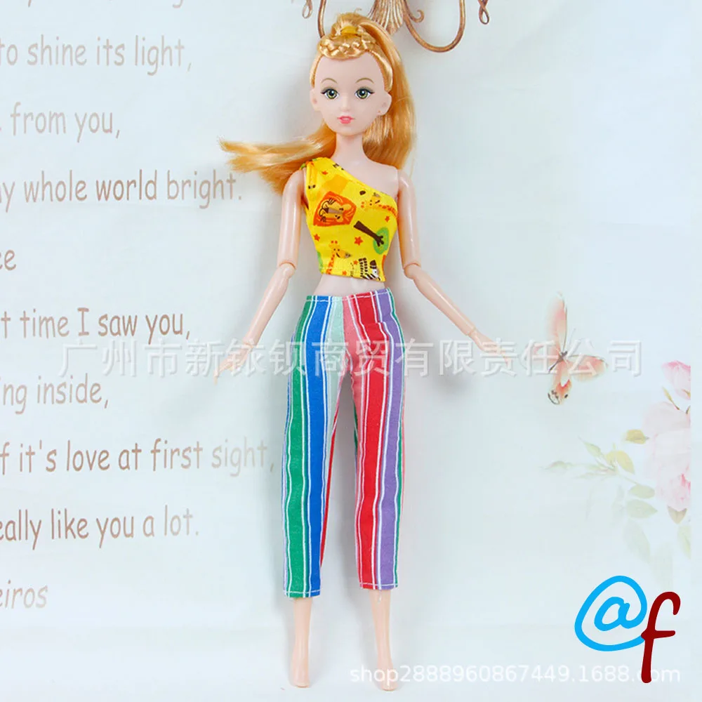 1 комплект кукла с мультяшным рисунком одежда для девочек сделай сам 1/6 г. платье