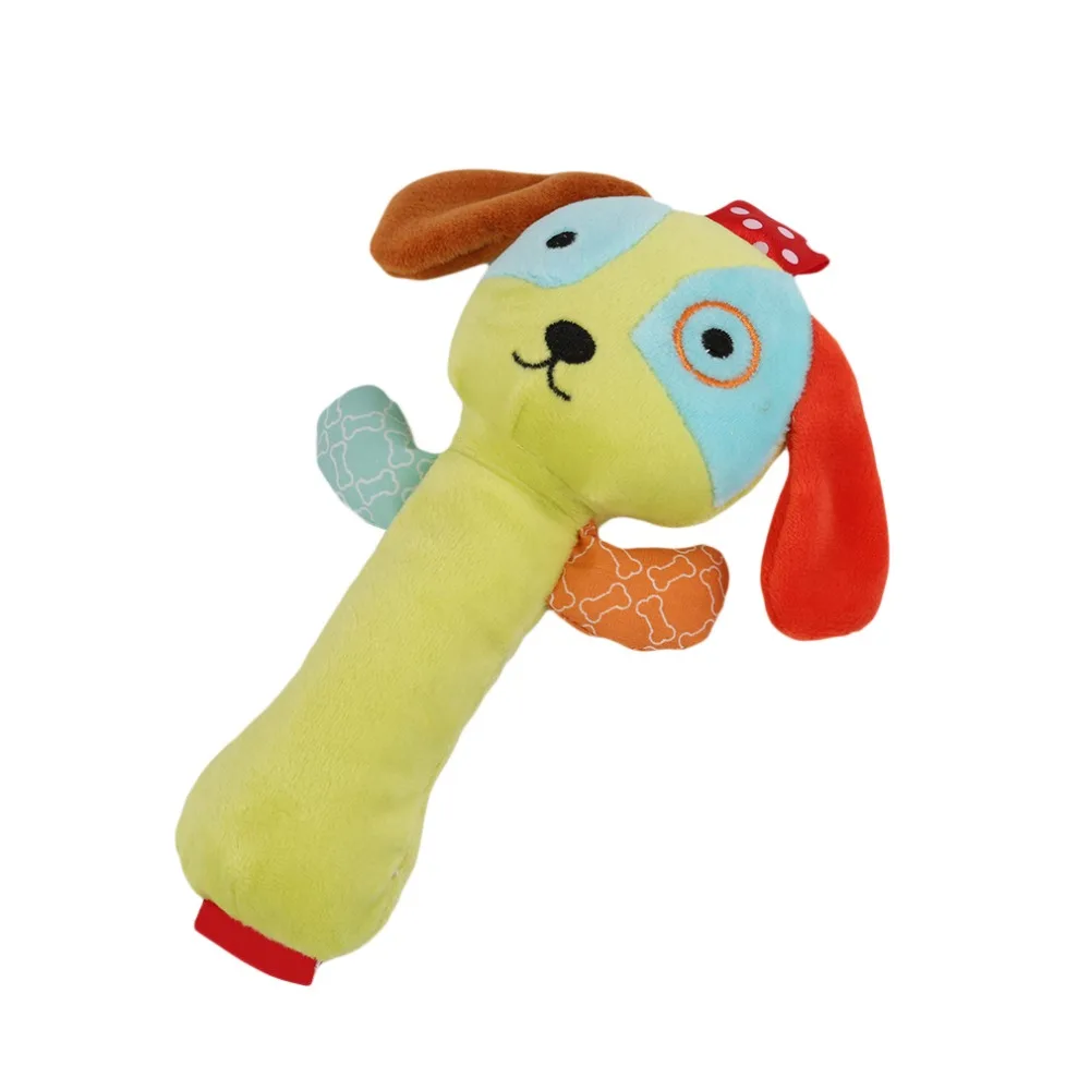 

1Pc Lovely Multifunctional Baby Animal Hand Bell Baby Toy Bell Rattle Stick BB Stick Educational Toy 5 Style