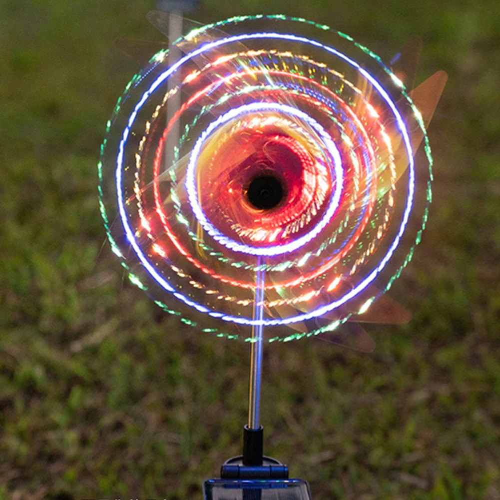 

2PCS Windmill Garden Lights Solar Pinwheel Lamp With Four-Colored LED Lights For Outdoor Lawn Yard Landscape Party WeddingDecor