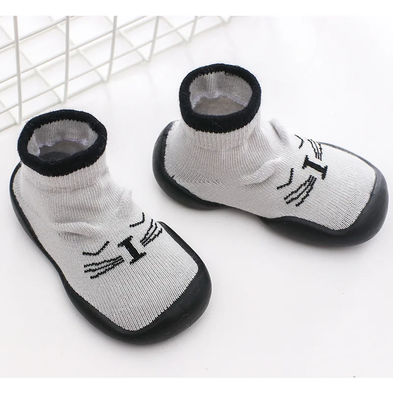 

Baby Socks With Rubber Soles Cartoon baby shoes Infant Sock Baby steps Anti-slip Leather kids Floor Socks Baby slippers