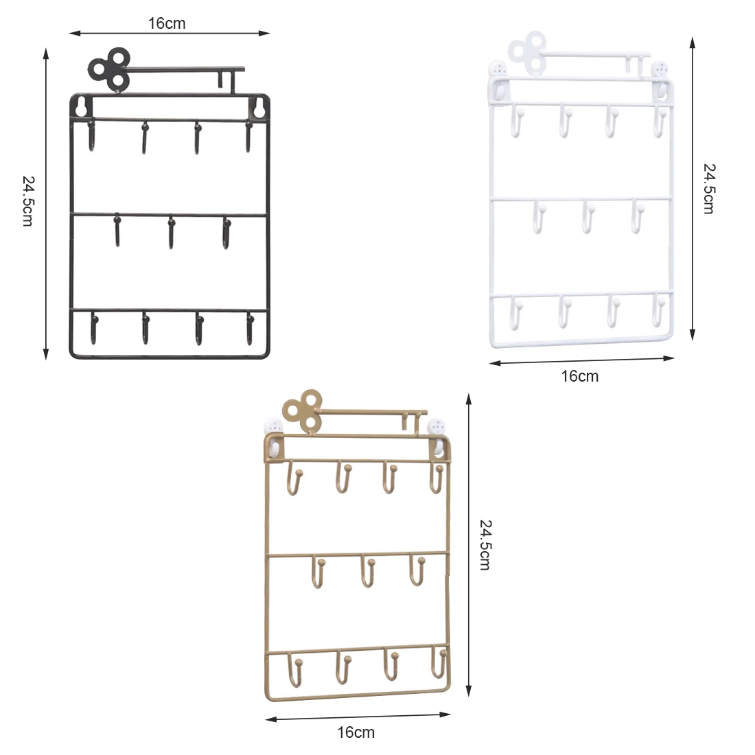 Многофункциональные кованые железные настенные крючки для хранения в