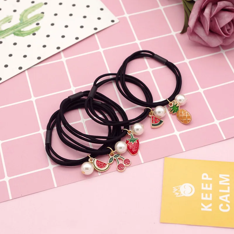 Милый женский эластичный аксессуар для волос с фруктами девочек повязка