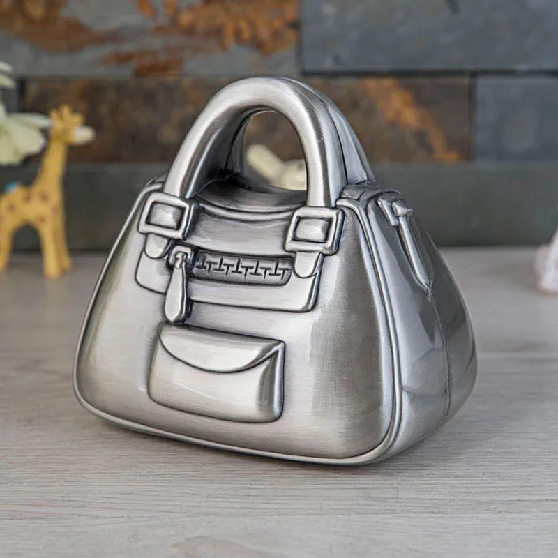 

Creative Cute Handbag Piggy Bank For kids Girls Big Size Metal Money Bank Saving Money Pot As Gift On Festival Birthday