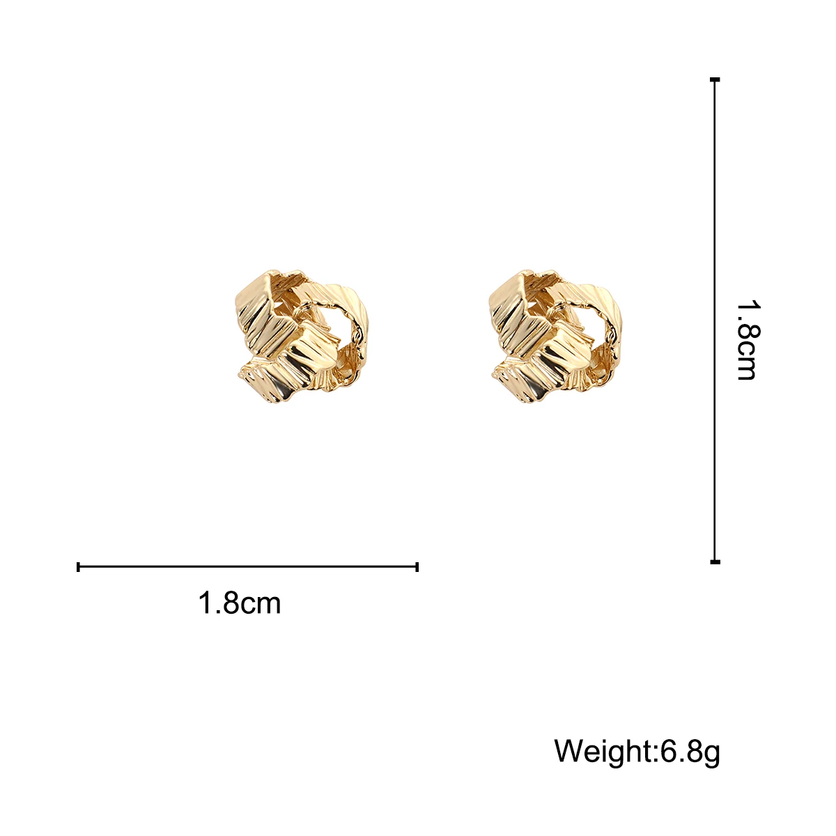 

AMORCOME 2021 New Irregular Geometric Metal Stud Earrings for Women Exquisite Geometric Earrings Fashion Jewelry