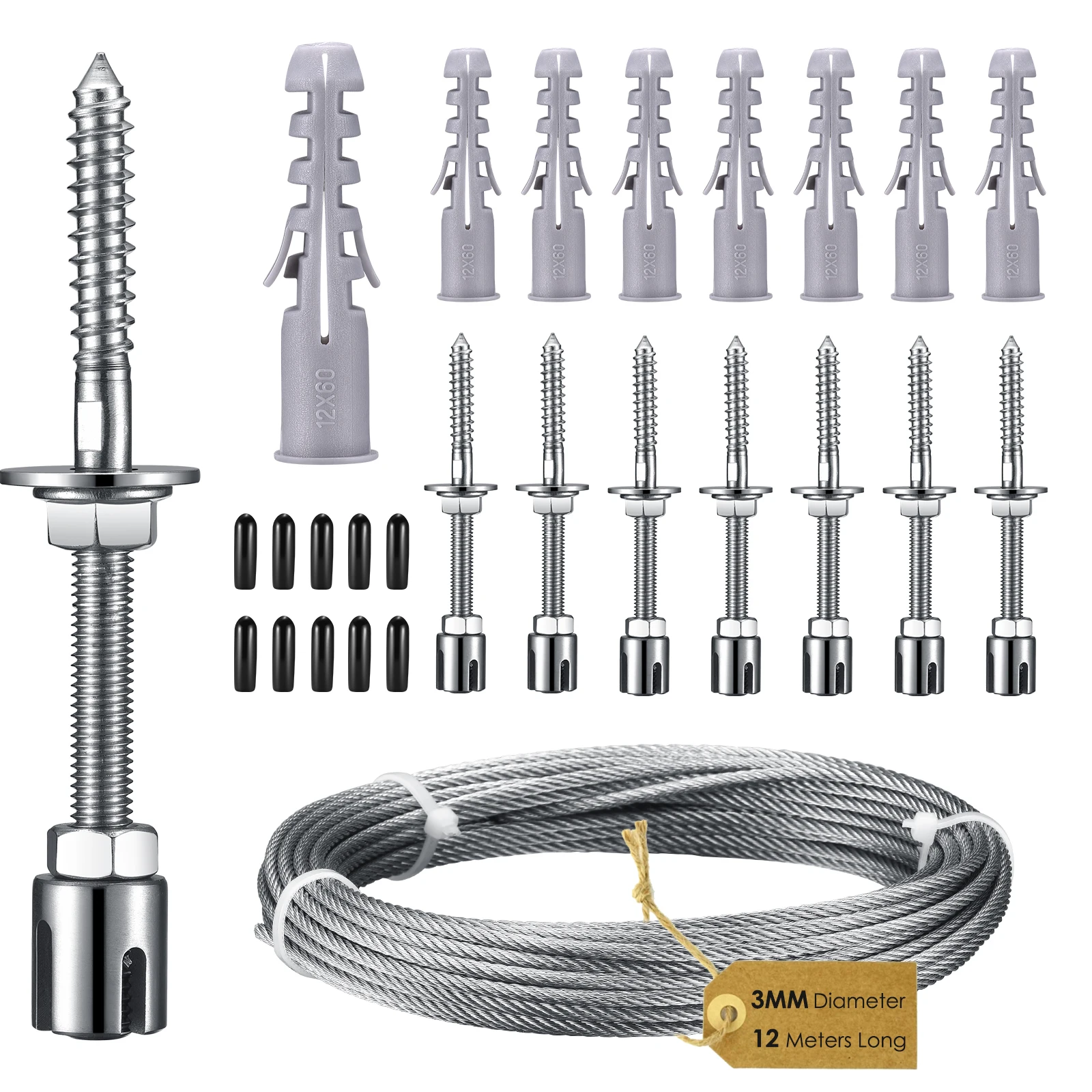 

Stainless Steel Trellis For Climbing Plants Professional System As Complete Set With Wall Brackets And 3 Mm Steel Cable Garden