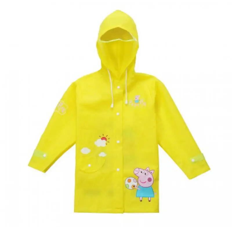 Детский дождевик мужской и женский с школьным рюкзаком для учеников начальной