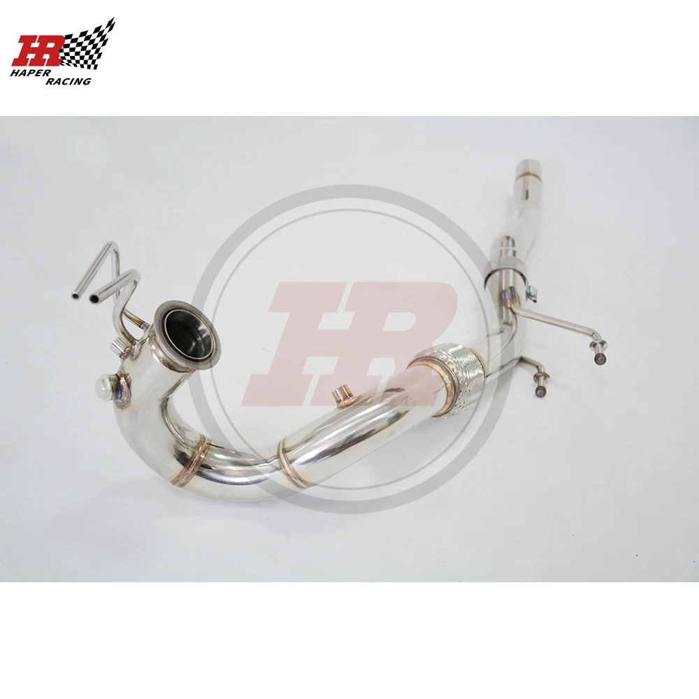HP RACING 2.5'' Stainless Steel Catless Exhaust Downpipe For Scarico Acciaio Inox A3 G OLF PA SSAT SCIR OCCO 1.4 TFSI 8V 13-18