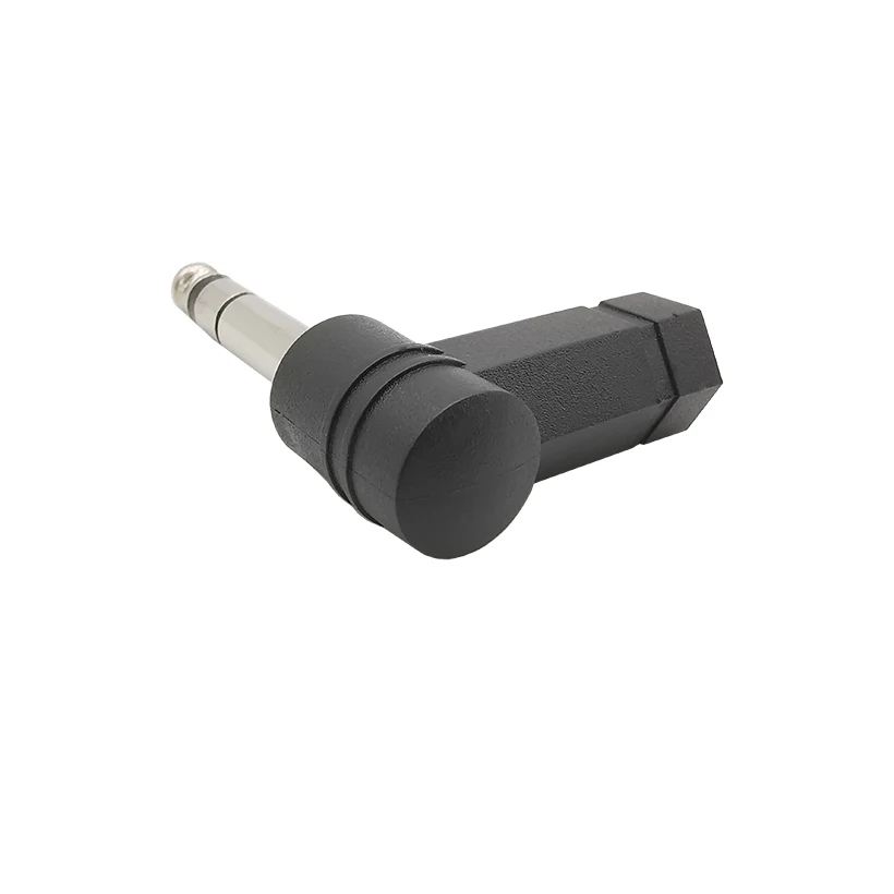 1/2Pcs 90 Degree Right Angle 1/4 Inch 6.35mm Male to 3.5mm Female Stereo Plug Audio Adapter 3.5 6.35 Connector Converter - купить по
