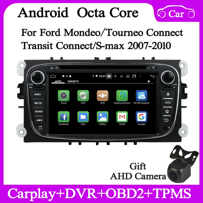 

7" 8core Android12 Car multimedia player for Ford focus mondeo 2007-2010 car radio gps navi headunit wifi carplay