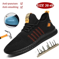 men outdoor sneakers breathable hiking shoes comfortable breathable industrial mens work safety shoes working protection shoes