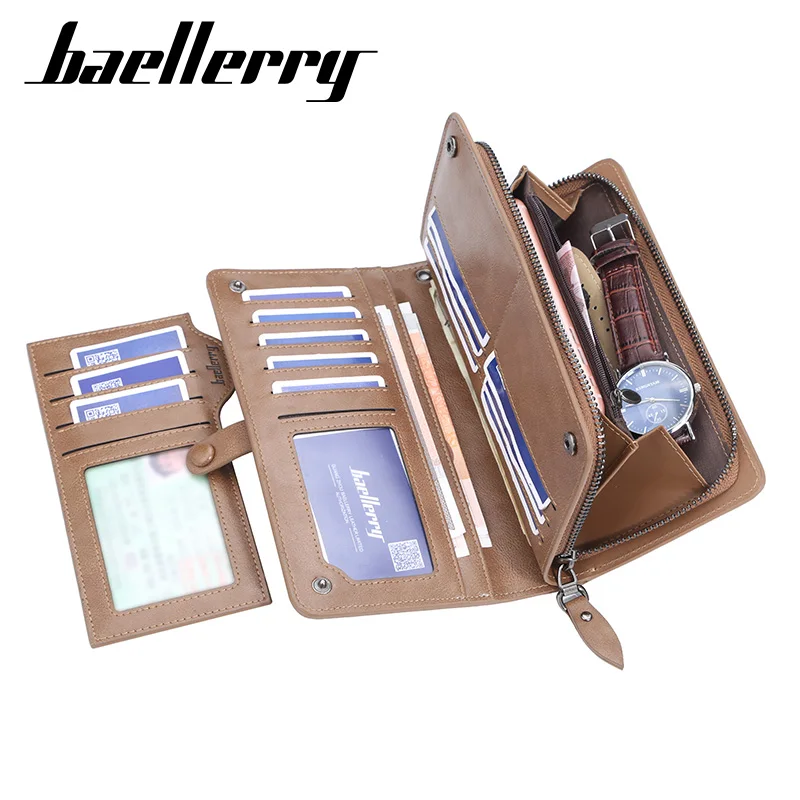 Высококачественные кошельки Baellerry для мужчин мужской удлиненный клатч из