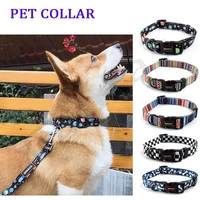 nylon dog collar pet collar harness dog and leash sets reflective for small medium large dogs pitbull pug dogs pets supplies
