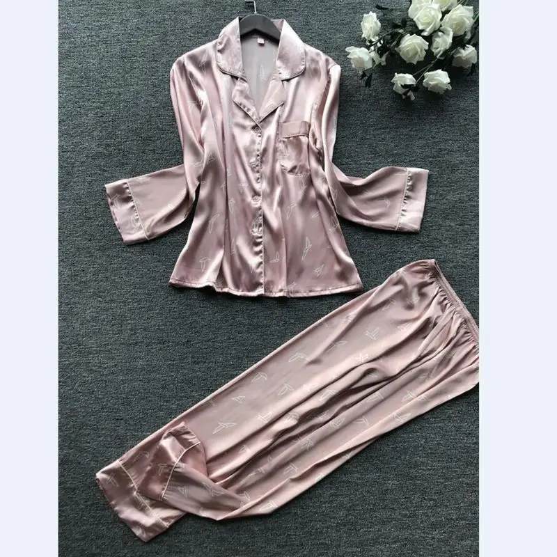 Smmoloa 2019 осенне зимняя пижама с длинными рукавами женская из натурального