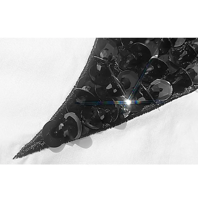 

XITAO Sequins Patchwork Casual Shirt Women Tide Fashion New Style Turn Down Collar Long Sleeve Single Breasted Elegant ZY4158