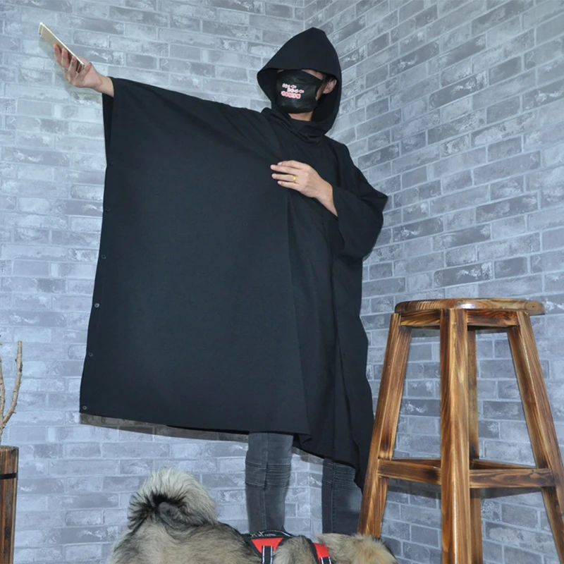 Мужская удлиненная ветровка с рукавом летучая мышь | одежда