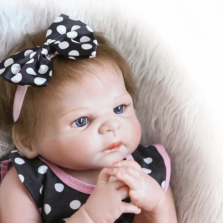 NPKCOLLECTION 19 дюймов 46 см Кукла реборн ручная работа полностью силиконовая кукла Bebe