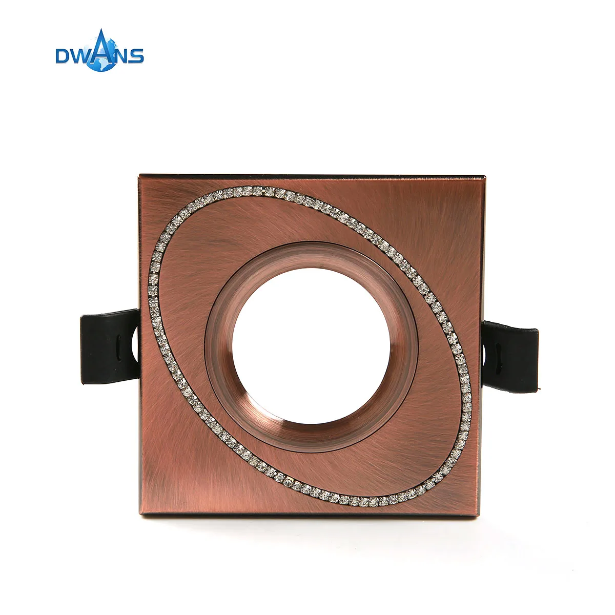 Квадратный алюминиевый хрустальный корпус точечного светильника с цоклом MR16