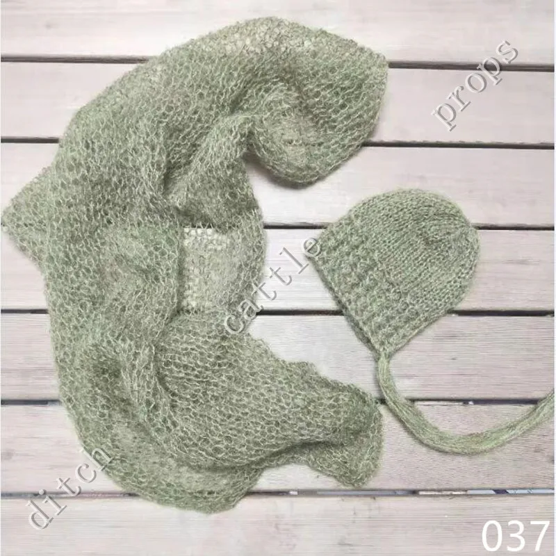 

Complete set of sale.Hand Knit Mohair Wrap With Bonnet .Newborn Photography Props Baby Shower Gift Props For Baby