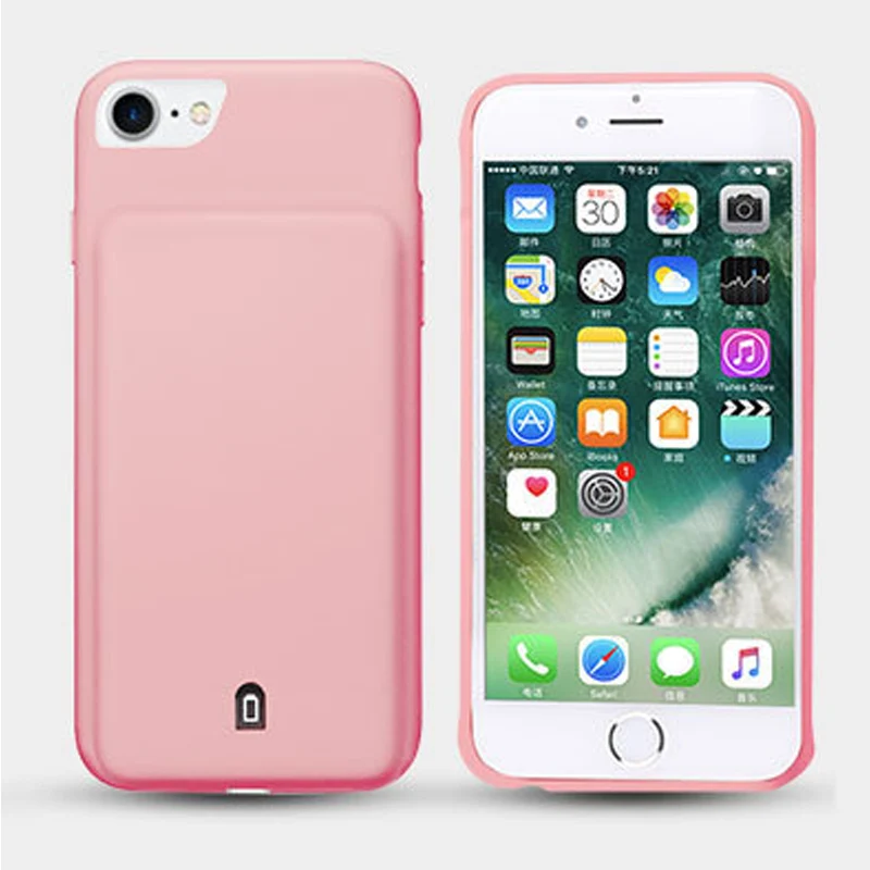 Pink for Ip678 Внешнее зарядное устройство для iPhone 7, 8 Plus, 6, 6S Plus, портативное запасное зарядное устройство для iPhone 8, 7, 6, 6 S, чехол для аккумулятора - Цвет: Pink for Ip678