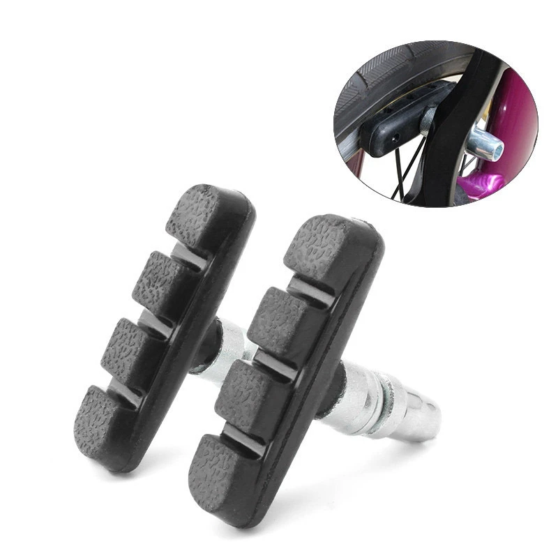 2Pair Bike Brake Pads Durable Mountain Bike 54MM V-Brake Pads Bike Brake Blocks Cycling Replacement