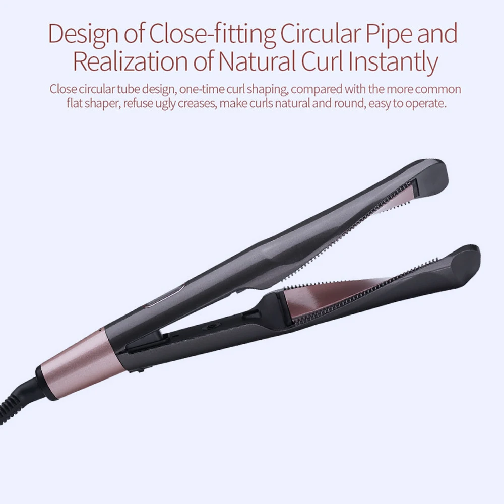 Электрическая плойка 2 в 1 спиральная выпрямляющая Плойка для волос выпрямитель для волос плоские утюги керамический инструмент для укладки волос ролик для волос