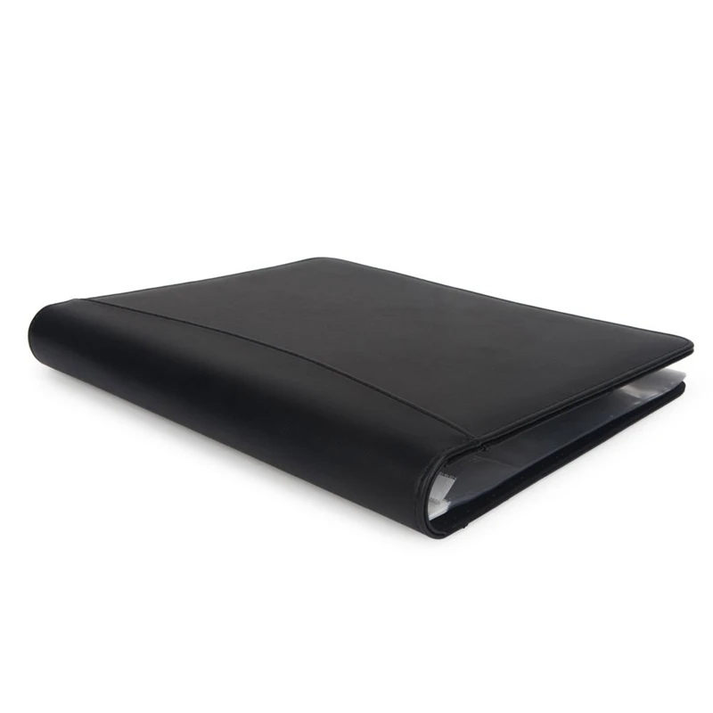 А4 Вегетарианская кожа 3 кольца Портфолио Binder бизнес Padfolio с блокнотом для